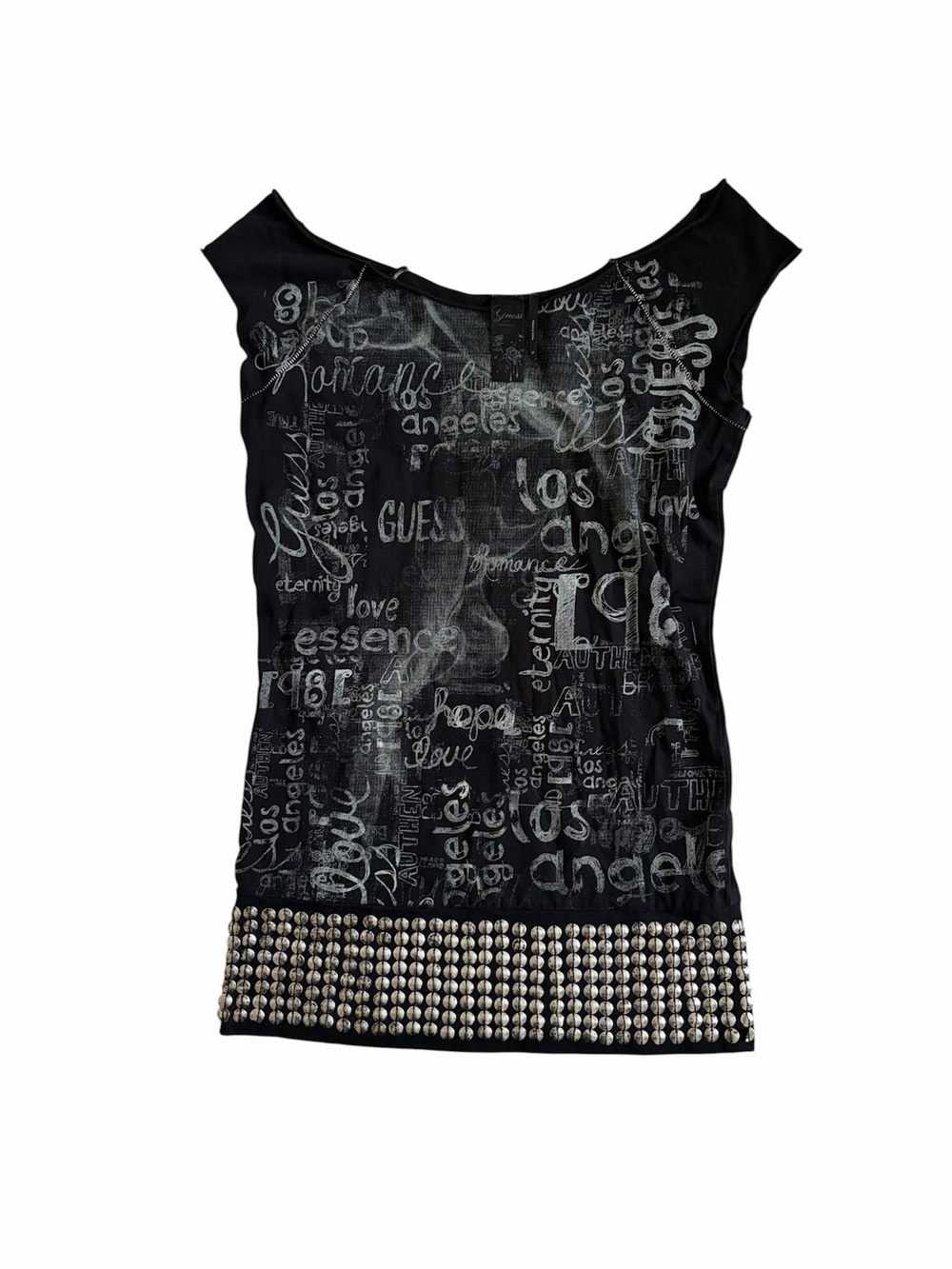 VINTAGE GUESS STUDDED WAIST TOP